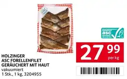 Transgourmet Holzinger asc forellenfilet geräuchert mit haut Angebot