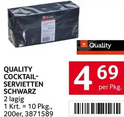 Transgourmet Quality cocktail- servietten schwarz Angebot