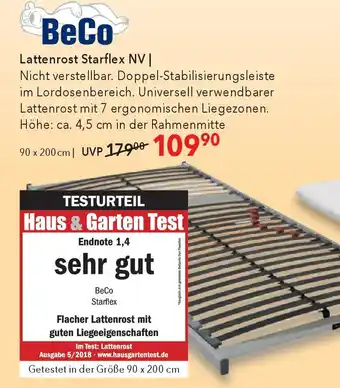 Beco lattenrost starflex nv