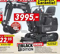 Bauhaus Scheppach minibagger mib800 be black edition Angebot