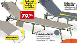 Bauhaus Gartenliege Torin mit Handytasche Angebot
