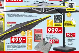 Bauhaus Ampelschirm led solar Angebot