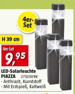 Bauhaus Led solarleuchte piazza Angebot