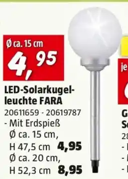 Bauhaus Led solarkugelleuchte fara Angebot