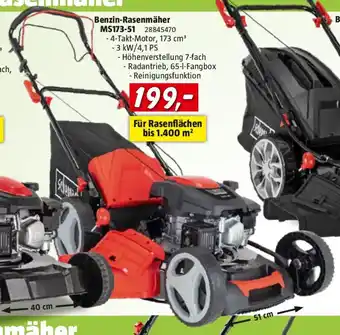 Bauhaus Benzin rasenmäher ms173 51 Angebot
