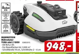 Bauhaus Mammotion mähroboter yuka mini 2 1000 Angebot