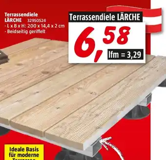 Bauhaus Terrassendiele lärche Angebot