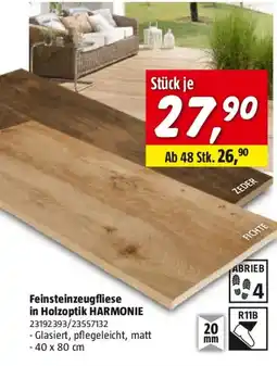 Bauhaus Feinsteinzeugfliese in holzoptik harmonie Angebot