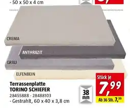 Bauhaus Terrassenplatte torino schiefer Angebot