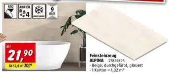 Bauhaus Feinsteinzeug alpina Angebot