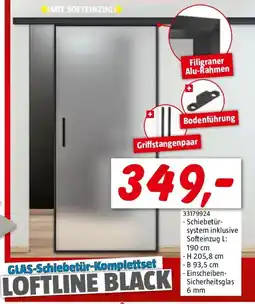 Bauhaus Glas schiebetür komplettset Angebot