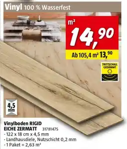Bauhaus Vinylboden rigid eiche zermatt Angebot