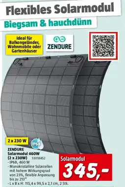 Bauhaus Zendure solarmodul 460w 2 x 230w Angebot