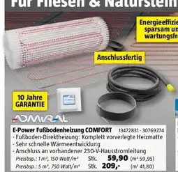 Bauhaus E power fußbodenheizung comfort Angebot