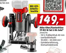 Bauhaus Akku-ober kantenfräse tp-ro 18 set li bl-solo Angebot