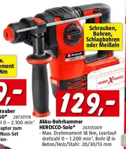 Bauhaus Akku bohrhammer herocco solo Angebot
