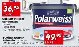 Bauhaus Schöner wohnen polarweiss Angebot