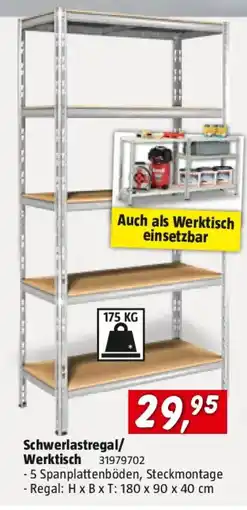 Bauhaus Schwerlastregal/ werktisch Angebot