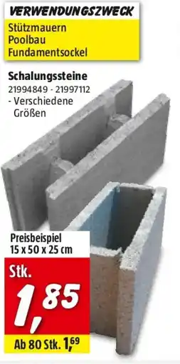 Bauhaus Schalungssteine Angebot