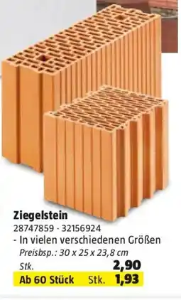 Bauhaus Ziegelstein Angebot