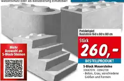 Bauhaus S-block mauersteine Angebot