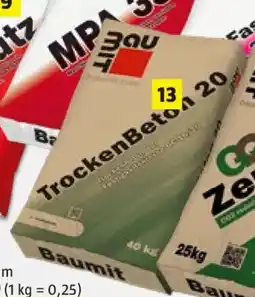 Bauhaus 13 baumit trockenbeton 20 Angebot