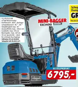 Bauhaus Mini-bagger Angebot