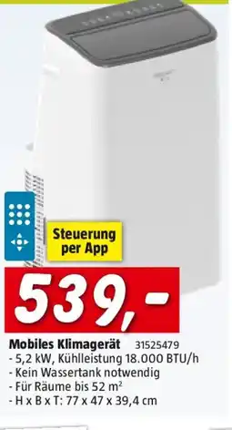 Bauhaus Mobiles Klimagerät Angebot