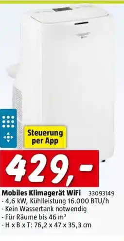 Bauhaus Mobiles Klimagerät WiFi Angebot