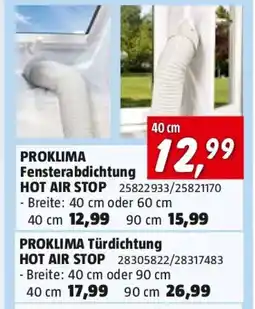 Bauhaus Proklima Türdichtung Hot Air Stop für Terrassentür Angebot