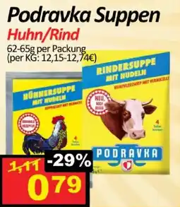 Wurstico Podravka Suppen Huhn/Rind Angebot