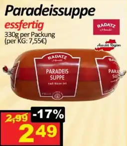Wurstico Paradeissuppe essfertig Angebot