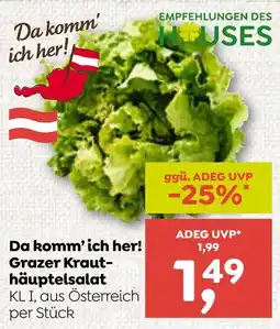 ADEG Da komm'ich her! Grazer Kraut- häuptelsalat Angebot