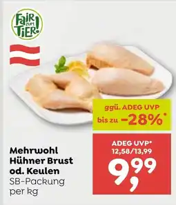 ADEG Mehrwohl Hühner Brust od. Keulen Angebot