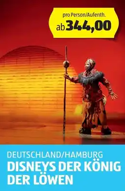 Hofer Reisen Disneys der könig der löwen Angebot