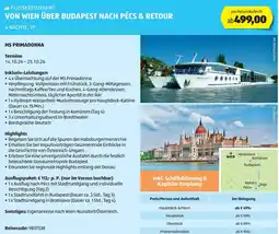 Hofer Reisen Von wien über budapest nach pécs & retour Angebot