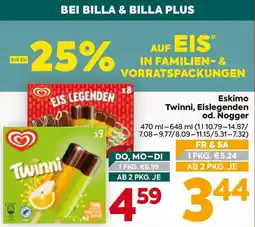 Billa Eskimo Twinni Eislegenden od Nogger Angebot