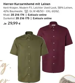Tchibo Eduscho Herren-Kurzarmhemd mit Leinen Angebot