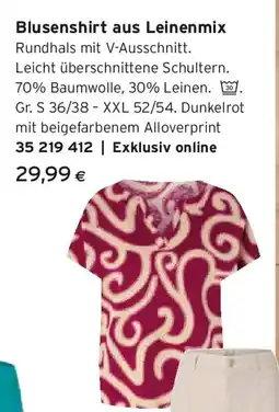 Tchibo Eduscho Blusenshirt aus Leinenmix Angebot