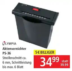 Pagro Diskont Aktenvernichter PS-36 Angebot