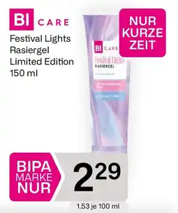 Bipa Rasiergel Festival Lights mit Holo Effekt Angebot