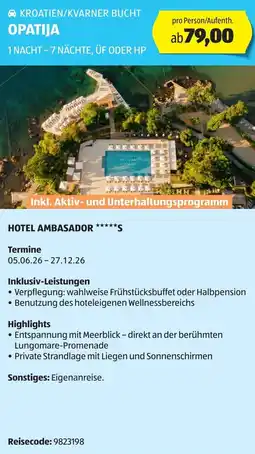 Hofer Reisen Kroatien/kvarner bucht opatija Angebot