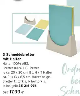 Tchibo Eduscho 3 Schneidebretter mit Halter Angebot