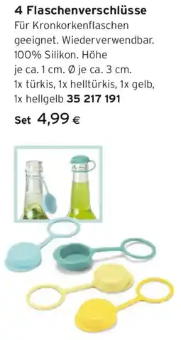 Tchibo Eduscho 4 Flaschenverschlüsse Angebot
