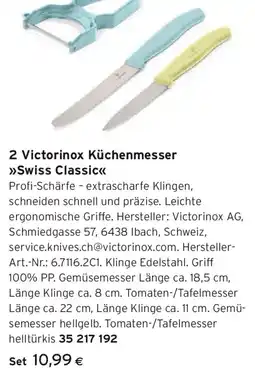 Tchibo Eduscho 2 Victorinox Küchenmesser Swiss Classic Angebot