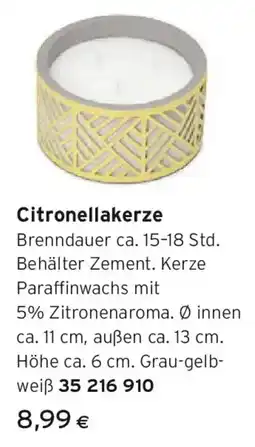 Tchibo Eduscho Citronellakerze Angebot