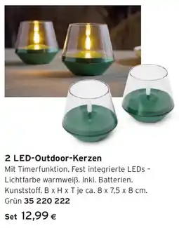 Tchibo Eduscho 2 led outdoor kerzen Angebot