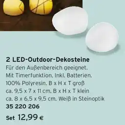 Tchibo Eduscho 2 led outdoor dekosteine Angebot