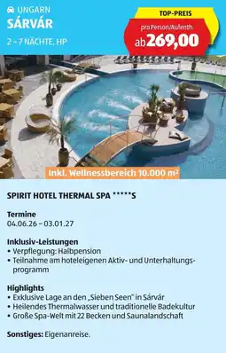 Hofer Reisen Ungarn sárvár Angebot