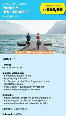 Hofer Reisen Rund um den gardasee Angebot